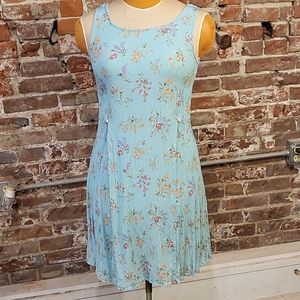 Eddie Bauer Aqua Blue Floral Sundress